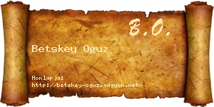 Betskey Oguz névjegykártya